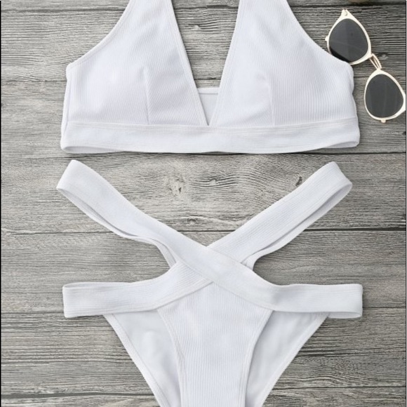 zaful white swimsuit